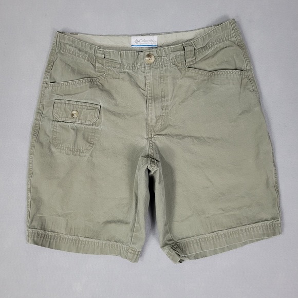 Columbia Other - Columbia Men Sage Tan Green Cotton Outdoor Utility Shorts AL4509 Size 8 29W